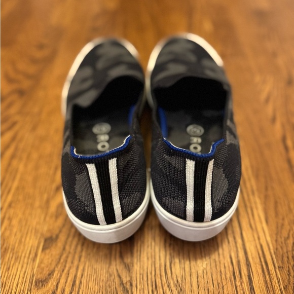 Rothy's The Original Slip On Sneaker Loafers Camo - Black and Gray Size 8 - Picture 3 of 10